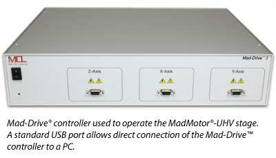 Mad-DriveR DSP controller for MadMotorR-UHV piezo stage