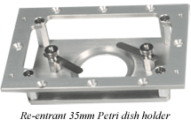 35mm dish holder for piezo nanopositioner